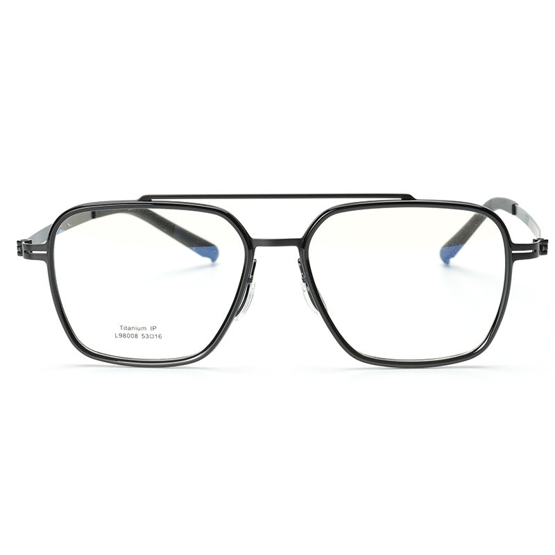 Hdcrafter Unisex Full Rim Square Double Bridge Titanium Eyeglasses 949808.