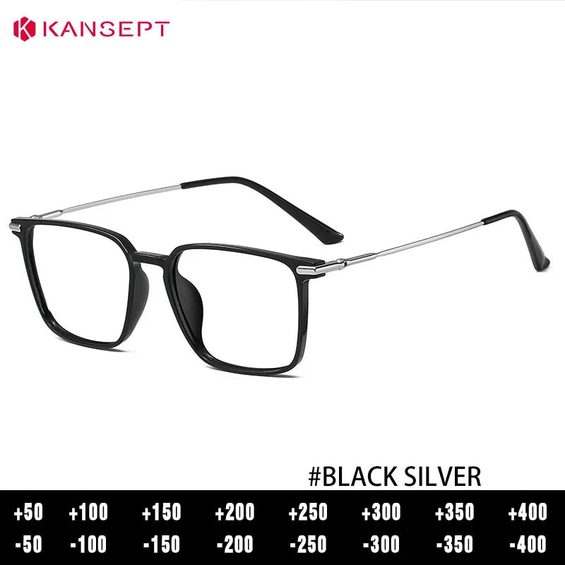 Kansept Unisex Full Rim Square Tr 90 Titanium Frames 005100 FuzWeb