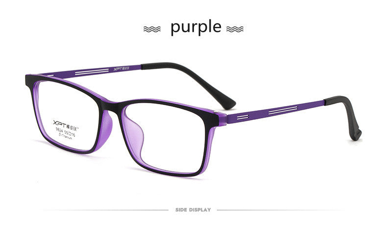 Kocolior Unisex Full Rim Square Titanium Alloy Hyperopic Reading Glasses 9824.