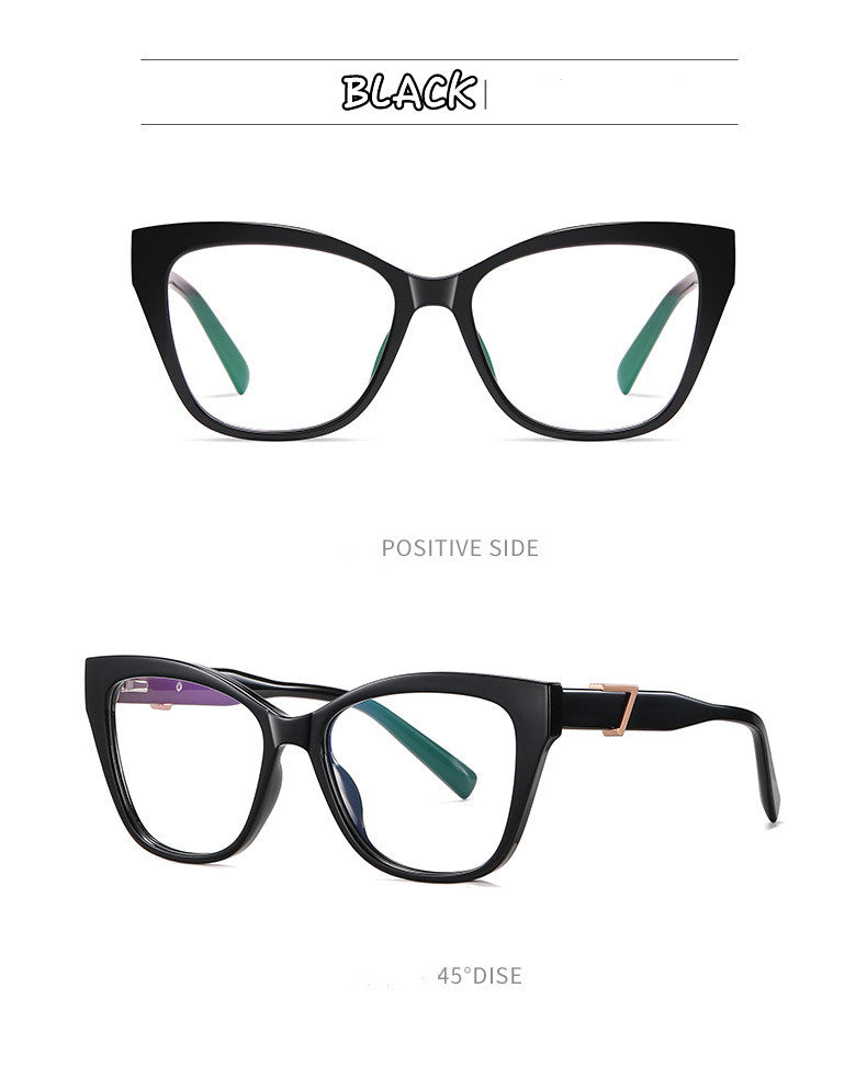 Kocolior Unisex Full Rim Cat Eye Acetate Alloy Hyperopic Reading Glasses C909.