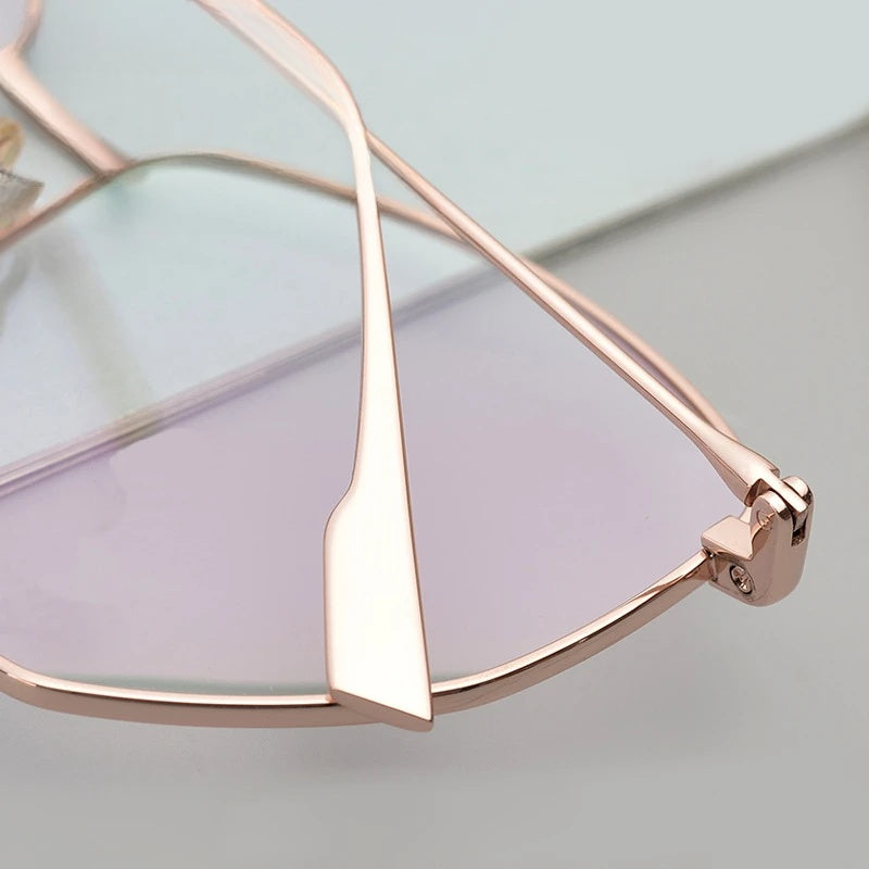 Chashma Ochki Womens Full Rim Irregular Octagon Titanium Eyeglasses 8302 — view 9 | Chashma Ochki at FuzWeb
