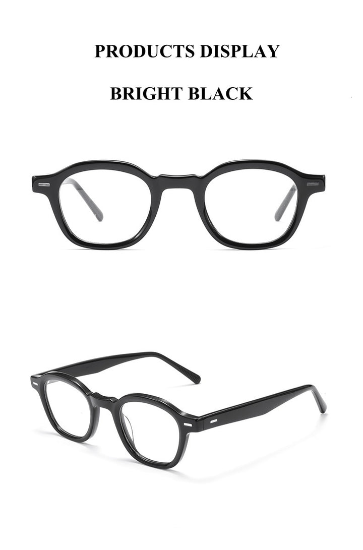 Chashma Ochki Unisex Full Rim Polygon Oval Acetate Eyeglasses 881003.