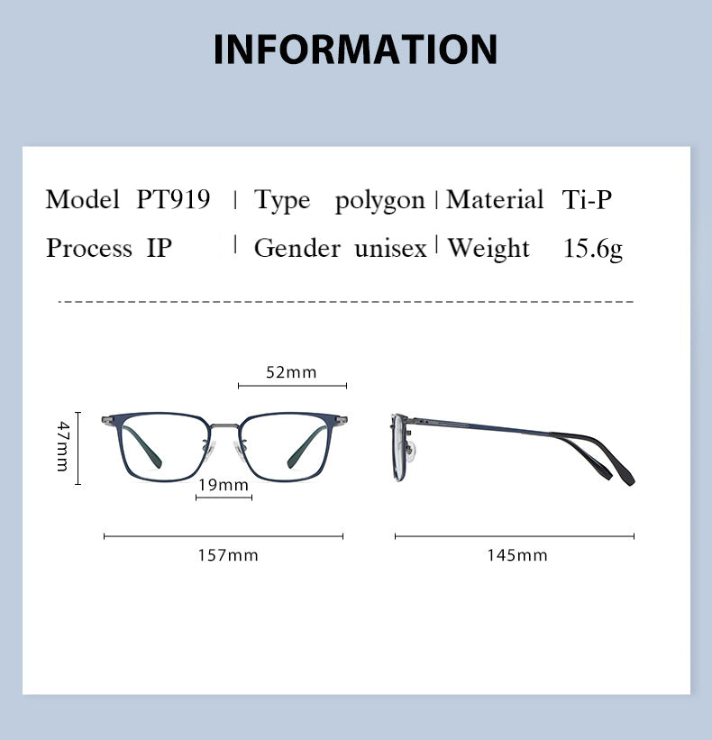 Hotochki Mens Full Rim Big Square Alloy Eyeglasses 27919 — view 2 | Hotochki at FuzWeb