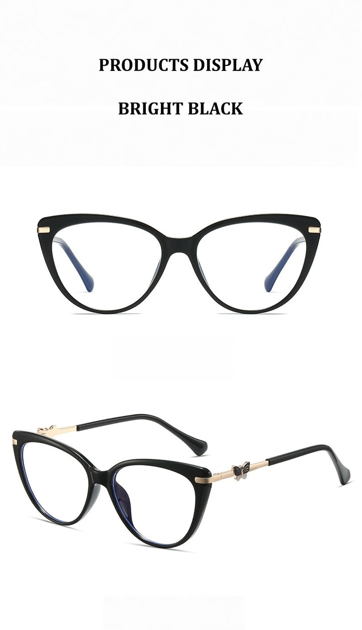 Chashma Ochki Womens Full Rim Cat Eye Tr 90 Alloy Eyeglasses 823005 — view 2 | Chashma Ochki at FuzWeb
