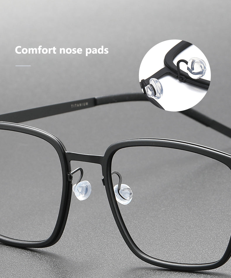 Oveliness Unisex Full Rim Big Square Acetate Titanium Eyeglasses 599749 — view 2 | Oveliness at FuzWeb