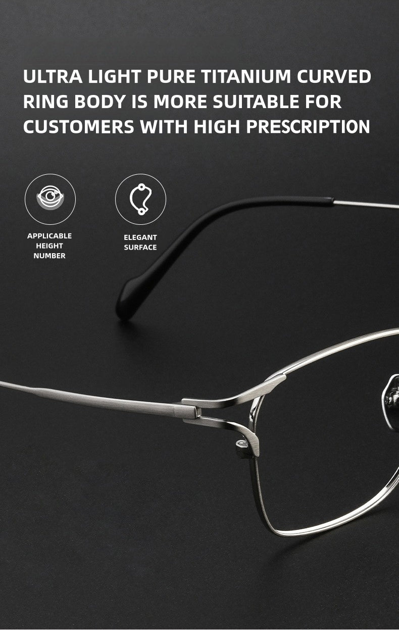 Kansept Mens Full Rim Polygon Square Titanium Reading Glasses 40038 — view 1 | Kansept at FuzWeb