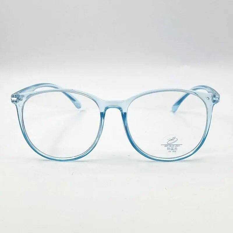 CCspace Unisex Full Rim Oversized Square Tr 90 Eyeglasses 55875 - Blue