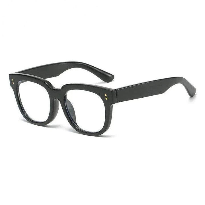CCspace Unisex Full Rim Square Cat Eye Acetate Reading Glasses 55620 - China / 0 / Black