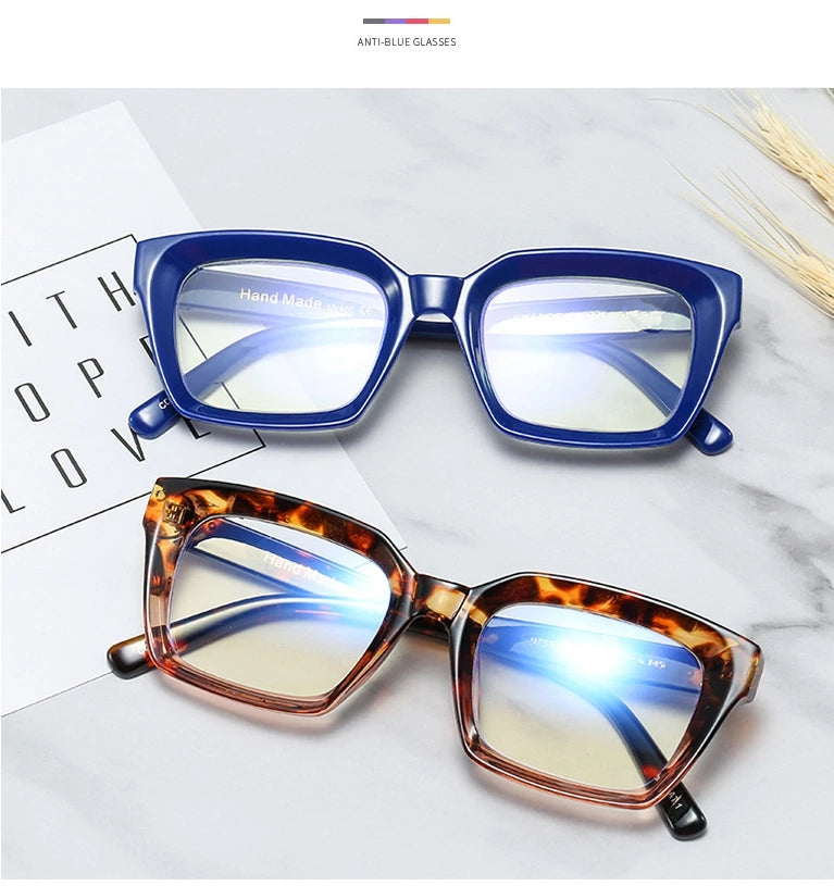 CCspace Unisex Full Rim Square Resin Rivet Frame Eyeglasses 45440 - Size Chart