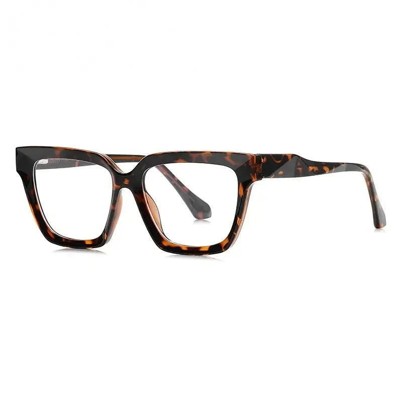CCspace Women's Full Rim Square  Tr 90 Titanium Reading Glasses 802735 - C3Daimao / +550