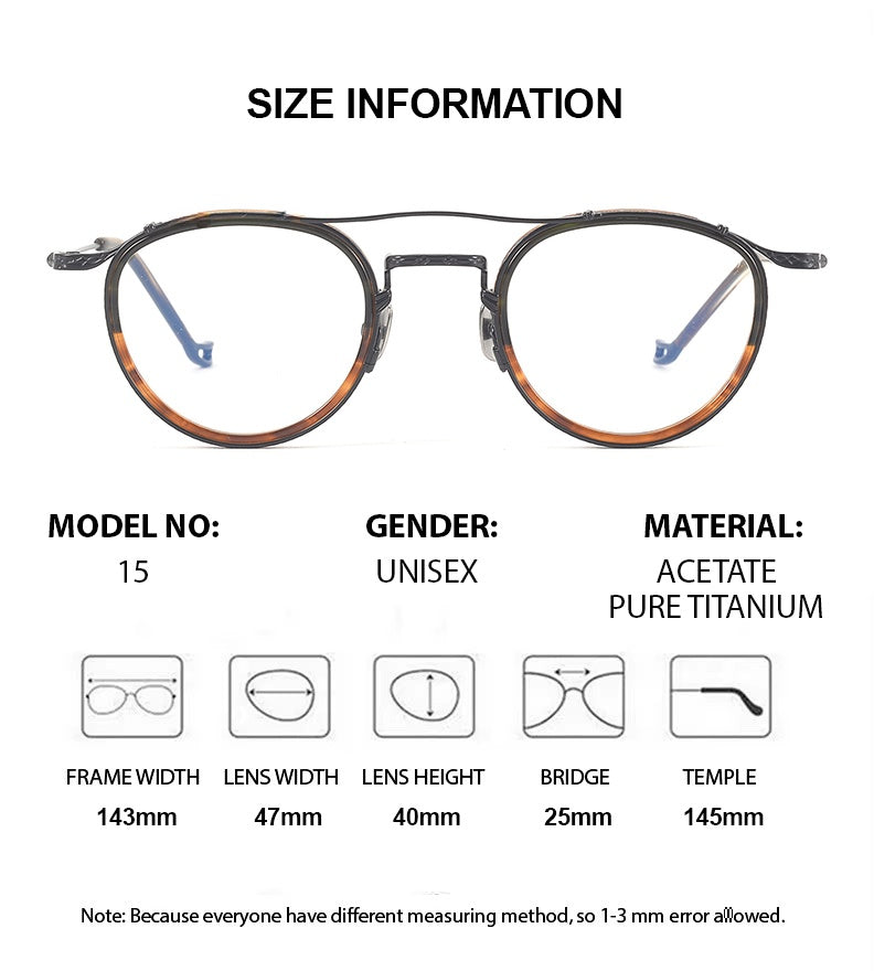 Chashma Unisex Full Rim Oval Double Bridge Acetate Titanium Eyeglasses 881715 — view 2 | Chashma at FuzWeb