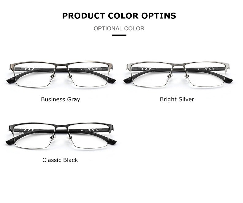 Chashma Unisex Semi Rim Stainless Steel Frame Eyeglasses — view 2 | Chashma at FuzWeb