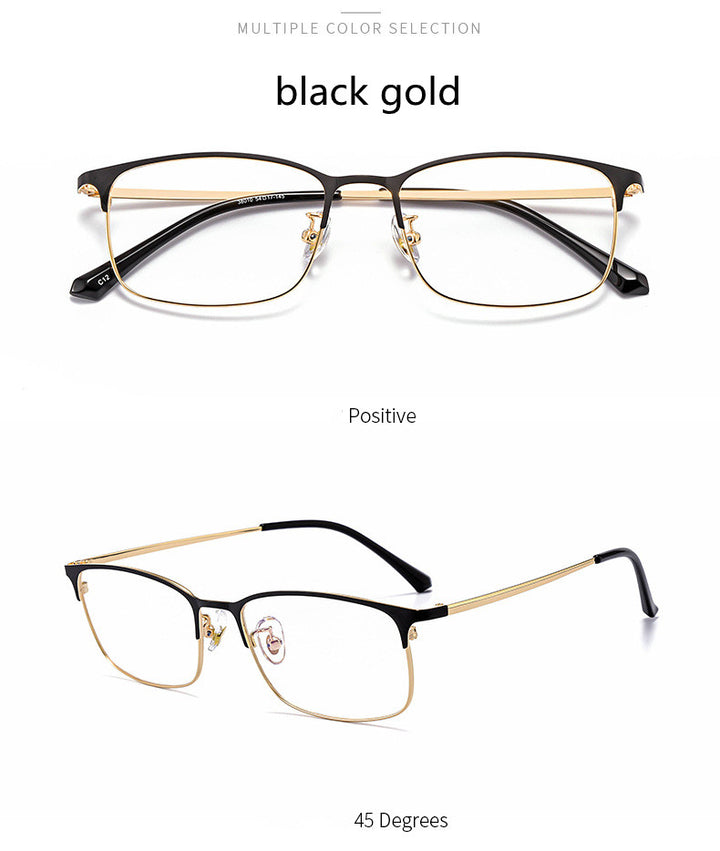 Kocolior Unisex Full Rim Square Alloy Hyperopic Reading Glasses 38010.