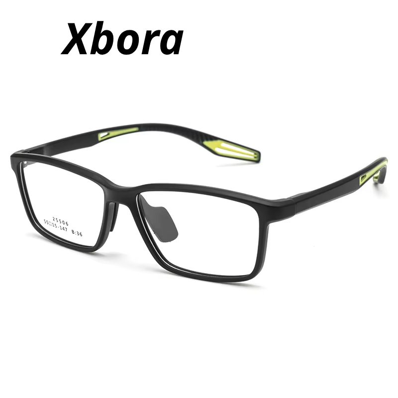 Xbora Unisex Full Rim Square Tr 90 Alloy Sport Eyeglasses 525506