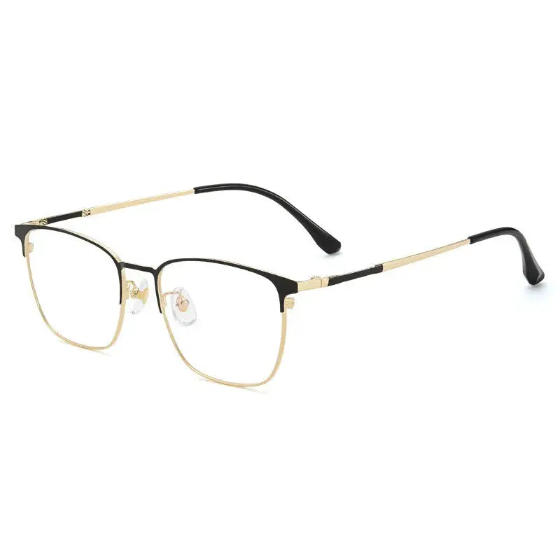 Kocolior Unisex Full Rim Square Acetate Alloy Hyperopic Reading Glasses 91872.