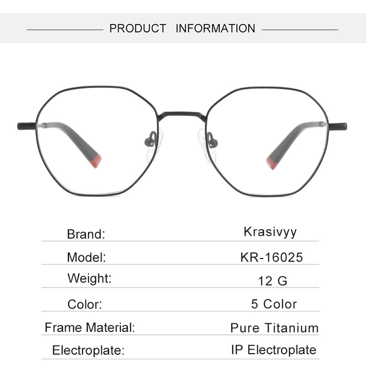 Krasivyy Womens Full Rim Flat Top Oval Titanium Eyeglasses 16425 — view 2 | Krasivyy at FuzWeb