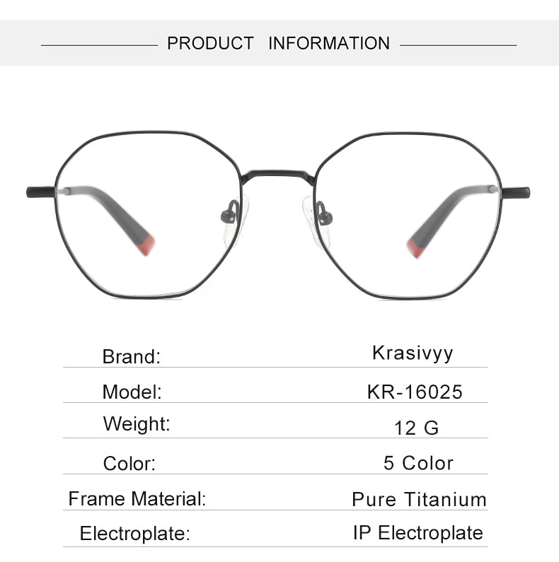 Krasivyy Womens Full Rim Flat Top Oval Titanium Eyeglasses 16425 — view 2 | Krasivyy at FuzWeb