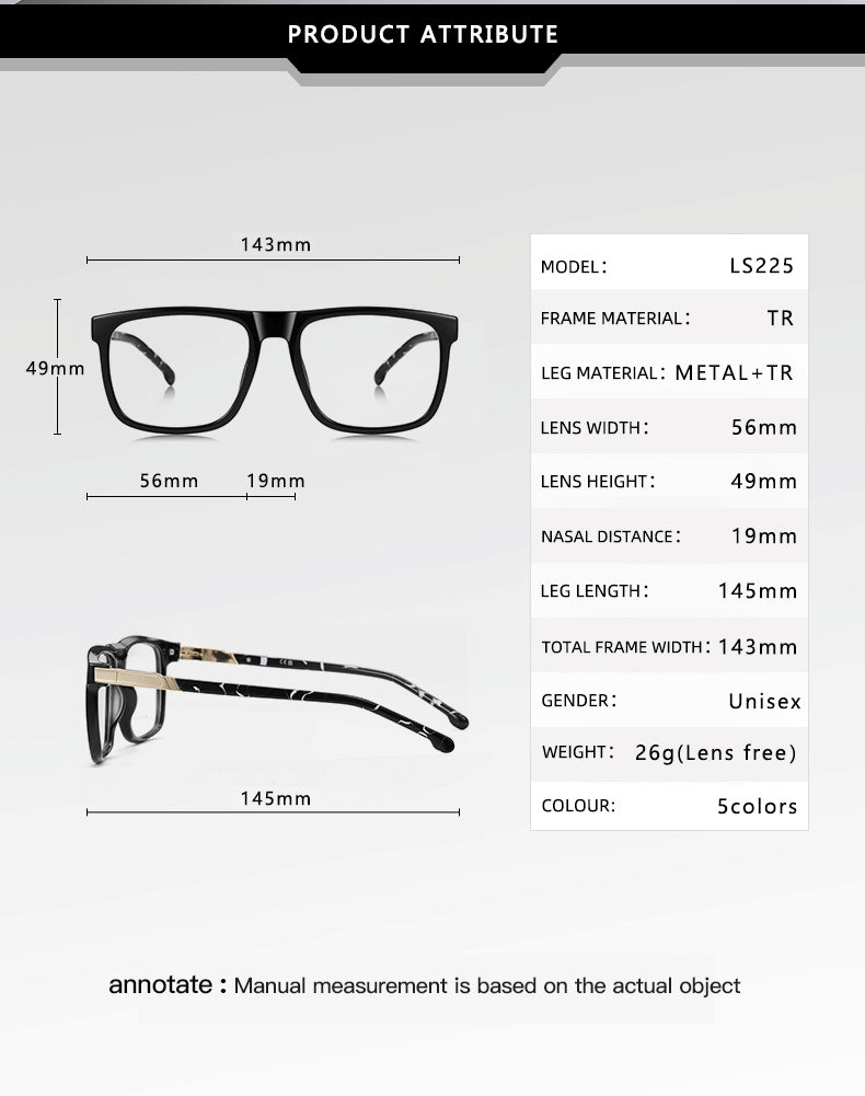 Vicky Mens Full Rim Square Brow Line Tr 90 Alloy Reading Glasses 77225 — view 1 | Vicky at FuzWeb