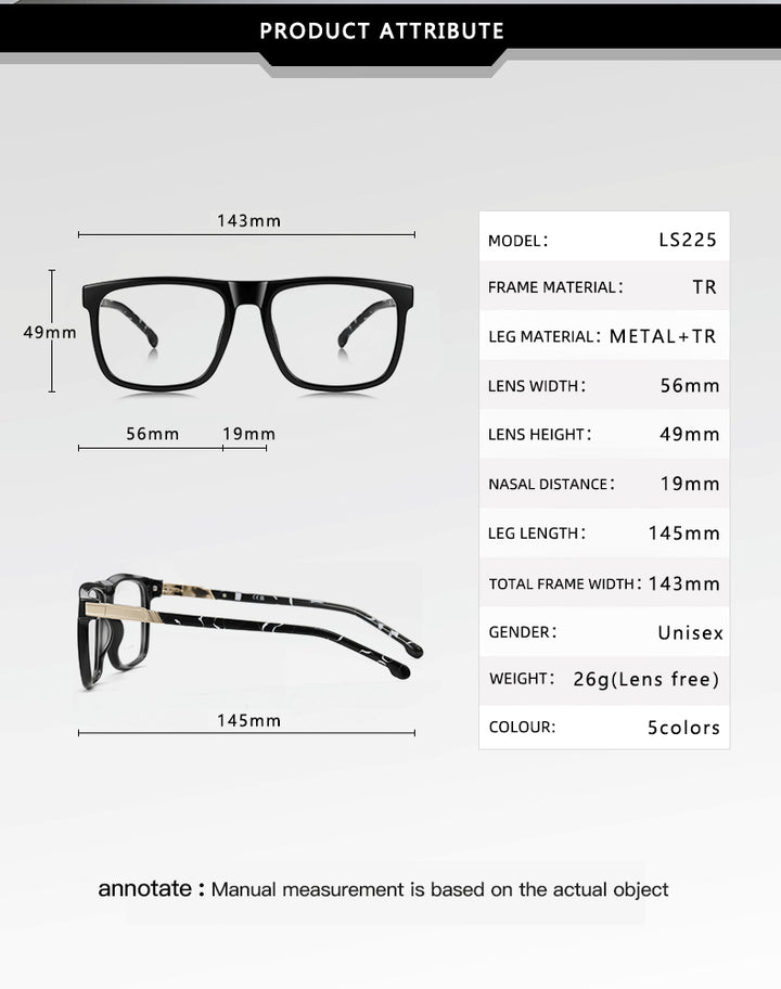 Vicky Mens Full Rim Square Brow Line Tr 90 Alloy Reading Glasses 77225 — view 1 | Vicky at FuzWeb