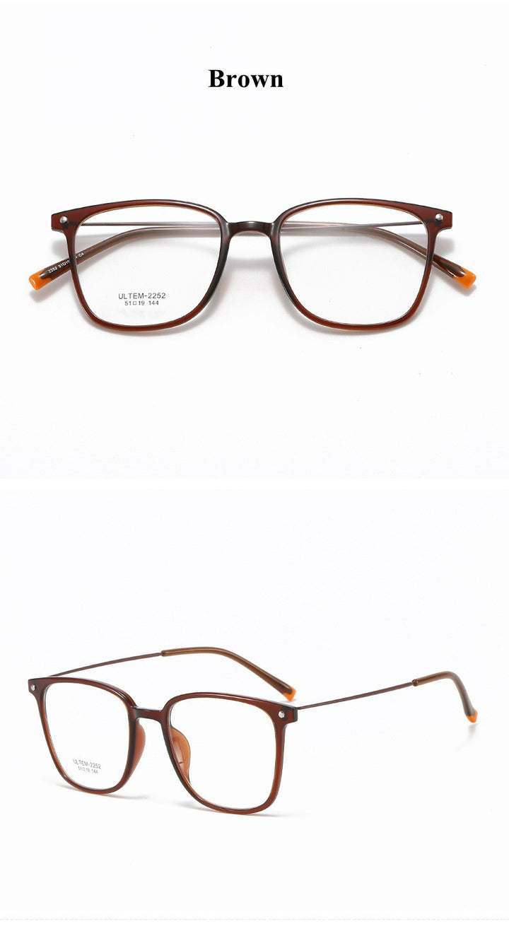 Chashma Ochki Womens Full Rim Square Ultem Alloy Eyeglasses 32252 — view 2 | Chashma Ochki at FuzWeb