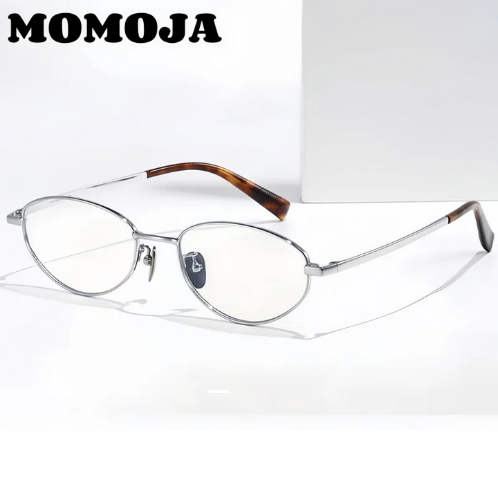 Momoja Unisex Full Rim Oval Titanium Eyeglasses 77003