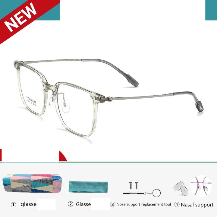 Vicky Unisex Full Rim Square Tr 90 Titanium Reading Glasses 623006.