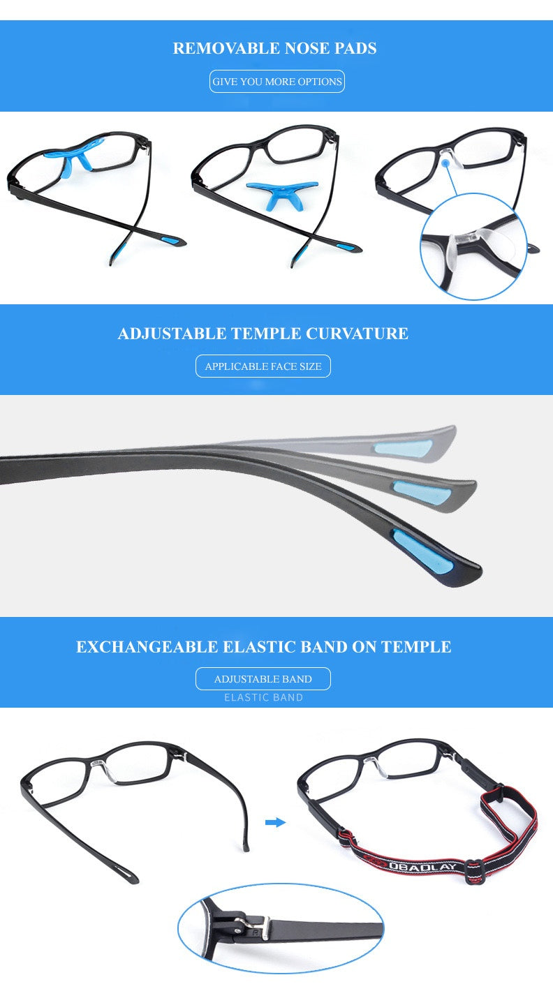 Chashma Ottica Unisex Full Rim Square Tr 90 Titanim Sport Goggle Eyeglasses 010.