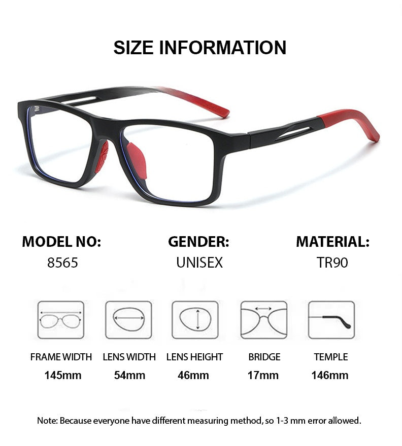 Chashma Unisex Full Rim Square Tr 90 Titanium Eyeglasses Clip On Sunglasses 888565 — view 1 | Chashma at FuzWeb