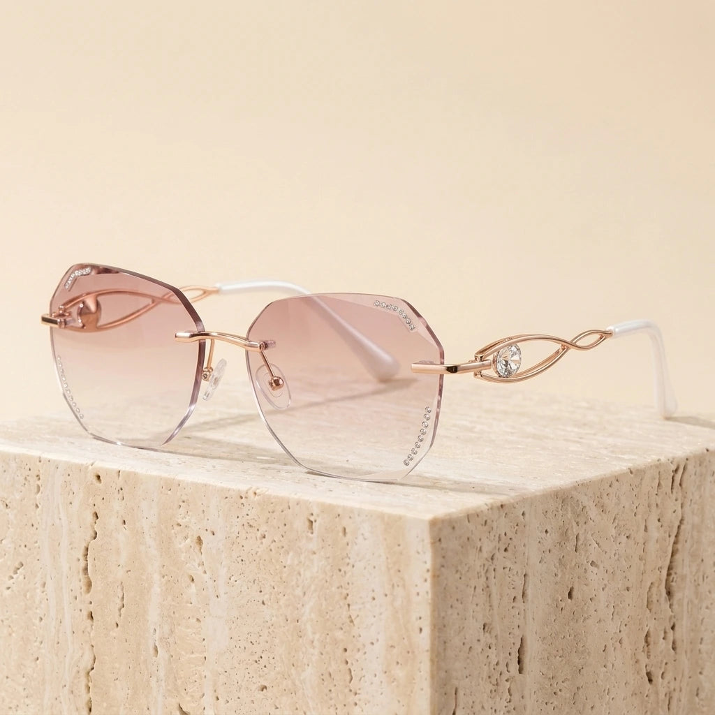 Chashma Women's Rimless Square Titanium Eyeglasses 88023