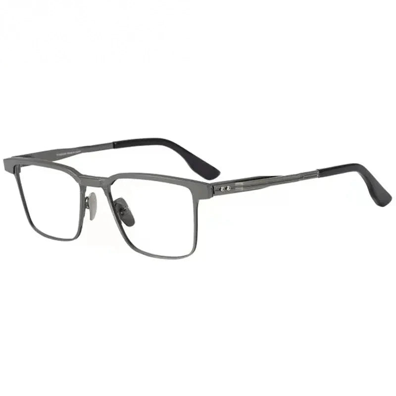 Chashma Men's Full Rim Square Acetate Titanium Eyeglasses 151 - Gray
