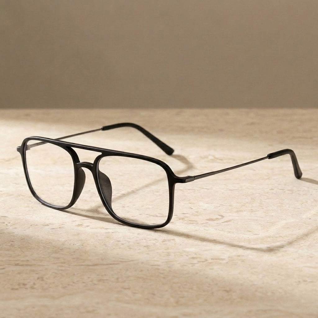 Chashma Ochki 3121 Bright Black Eyeglasses — view 4 | FuzWeb