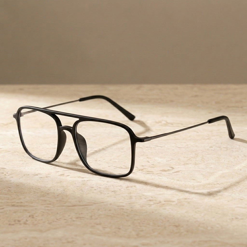 Chashma Ochki 3121 Matte Black Eyeglasses — view 1 | FuzWeb