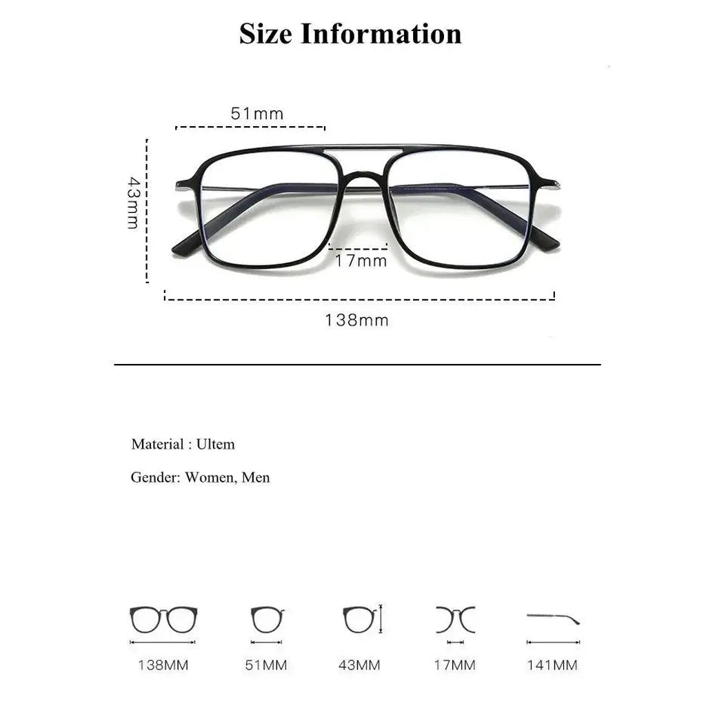 Chashma Ochki 3121 Eyeglasses — Frame Dimensions and Sizing Chart
