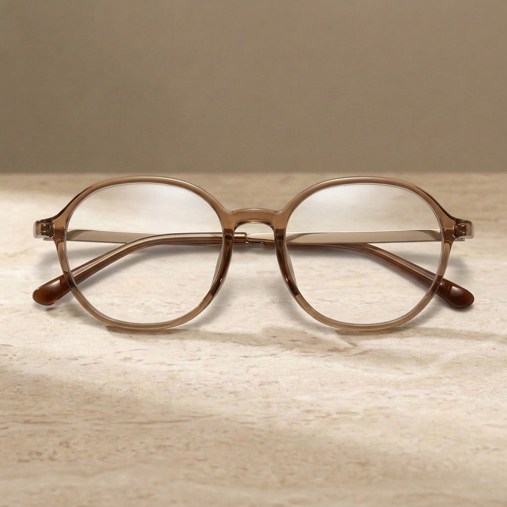 Chashma Ochki 322710 Transparent Brown Eyeglasses — view 7 | FuzWeb