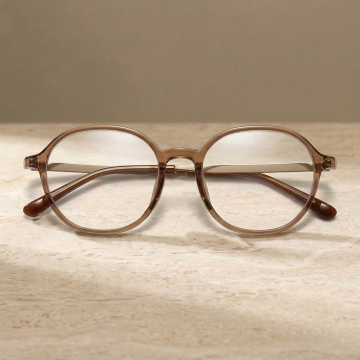 Chashma Ochki 322710 Transparent Brown Eyeglasses — view 7 | FuzWeb