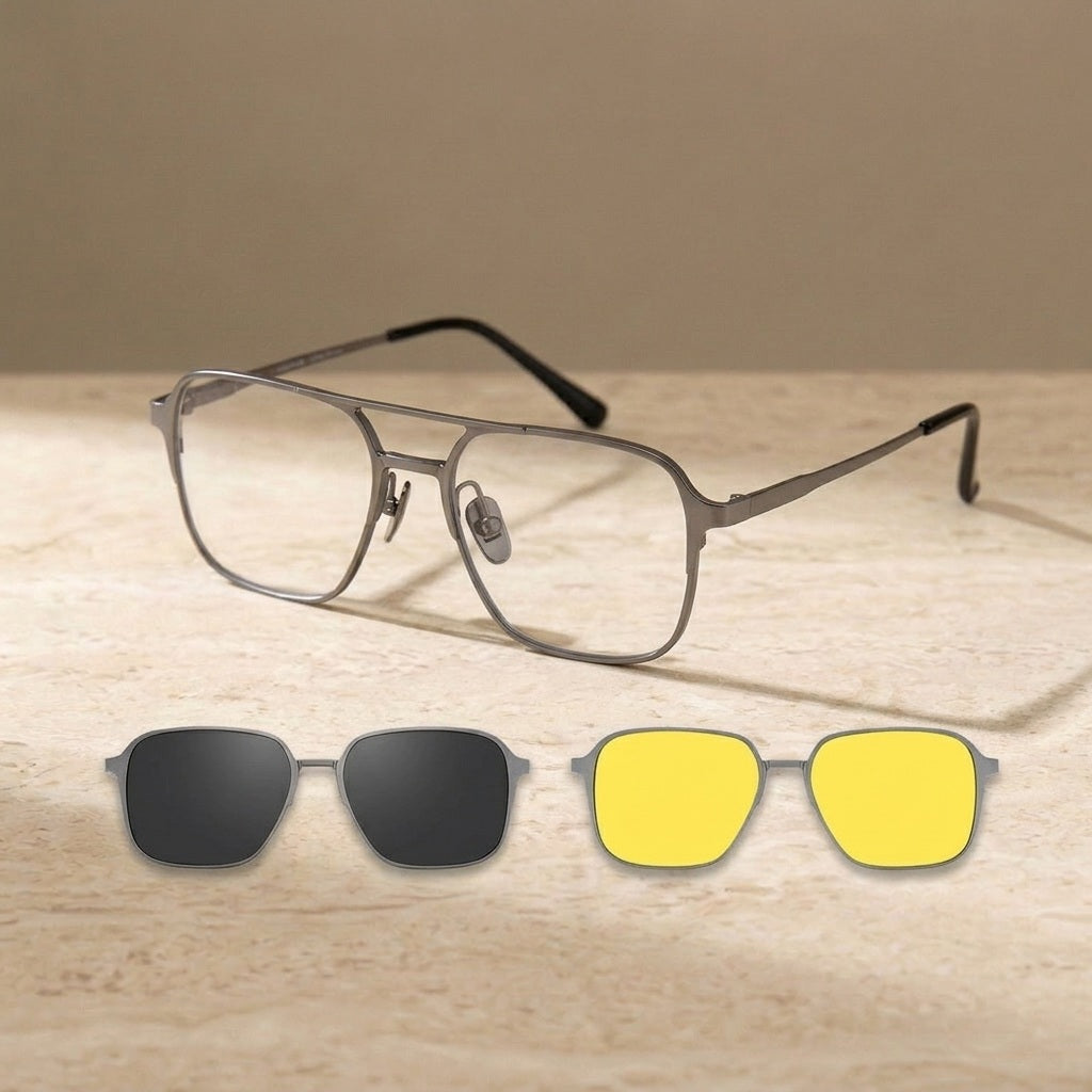 Chashma Ochki 372040 Gray Eyeglasses — view 2 | FuzWeb
