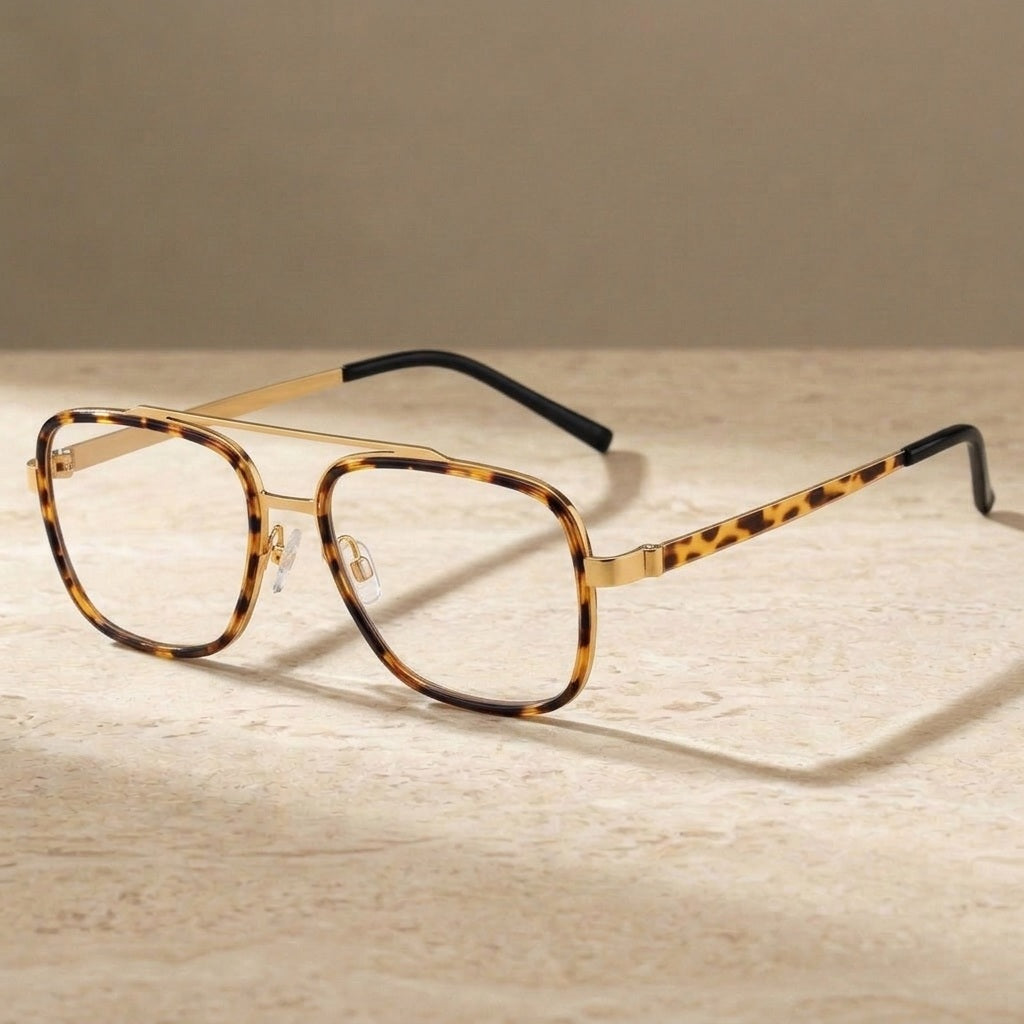 Chashma Ochki 49911 Gold-Leopard Eyeglasses — view 2 | FuzWeb
