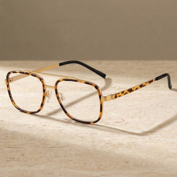 Chashma Ochki 49911 Gold-Leopard Eyeglasses — view 2 | FuzWeb