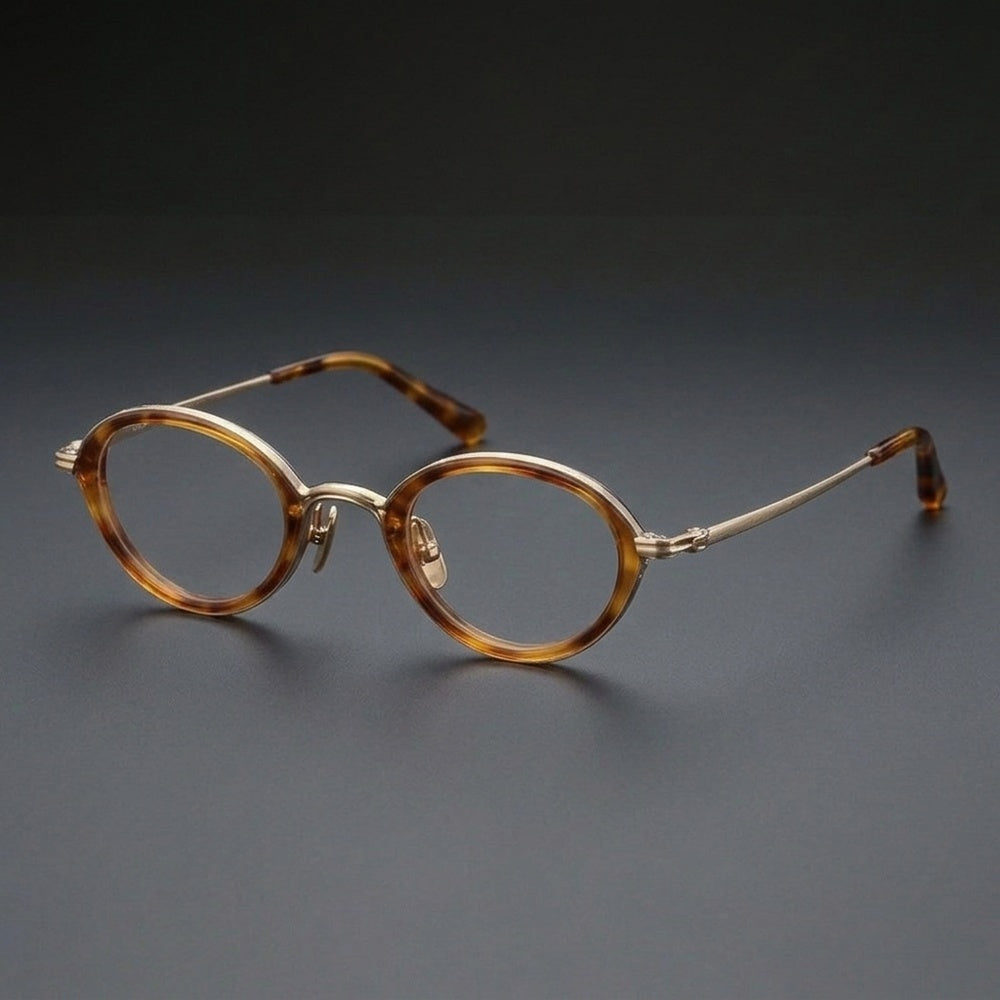Chashma Ochki Unisex Full Rim Oval Acetate Titanium Eyeglasses 770020 — view 2 | Chashma Ochki at FuzWeb