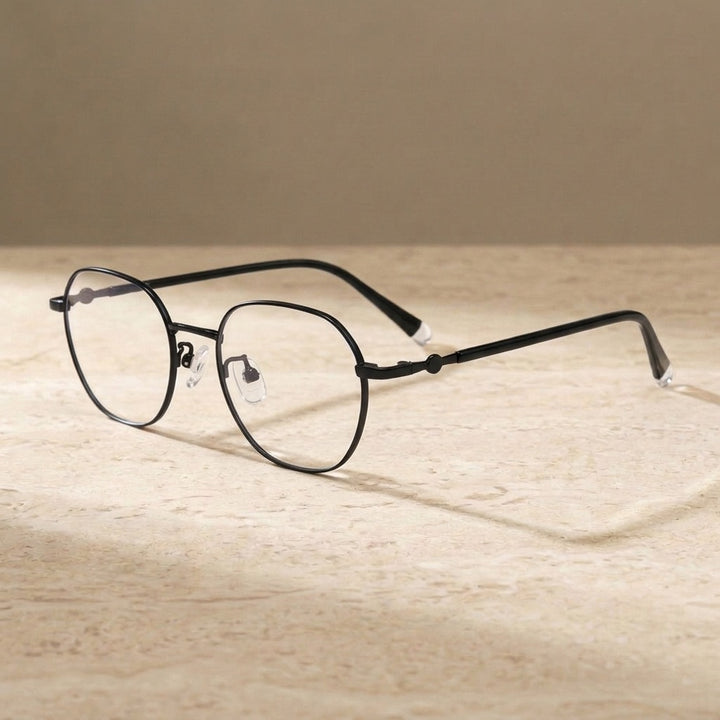 Chashma Ochki 881028 Polygon Eyeglasses in Black — view 3 | Chashma Ochki at FuzWeb
