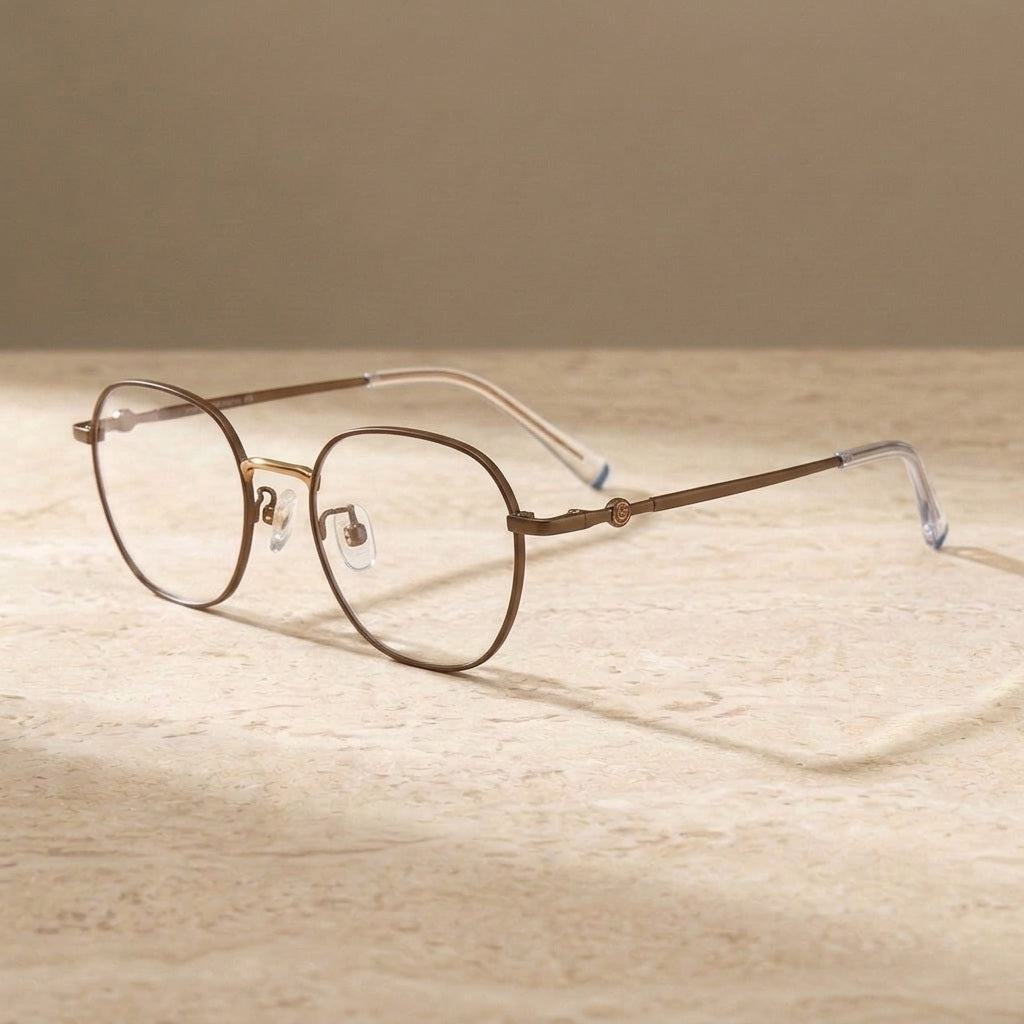 Chashma Ochki 881028 Polygon Eyeglasses in Coffee — view 6 | Chashma Ochki at FuzWeb