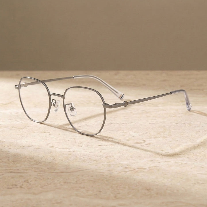 Chashma Ochki 881028 Polygon Eyeglasses in Gray — view 5 | Chashma Ochki at FuzWeb
