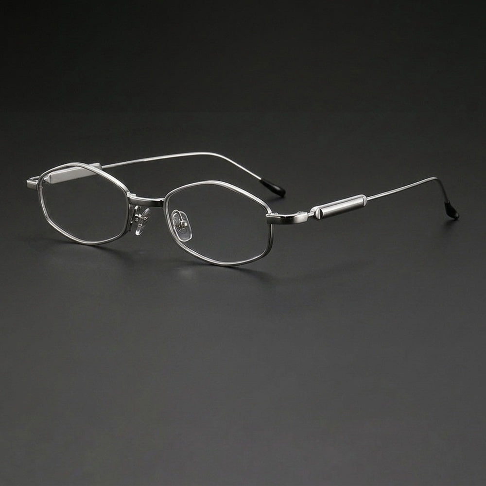 Chashma Ochki Unisex Full Rim Oval Titanium Eyeglasses 881218 — view 2 | Chashma Ochki at FuzWeb