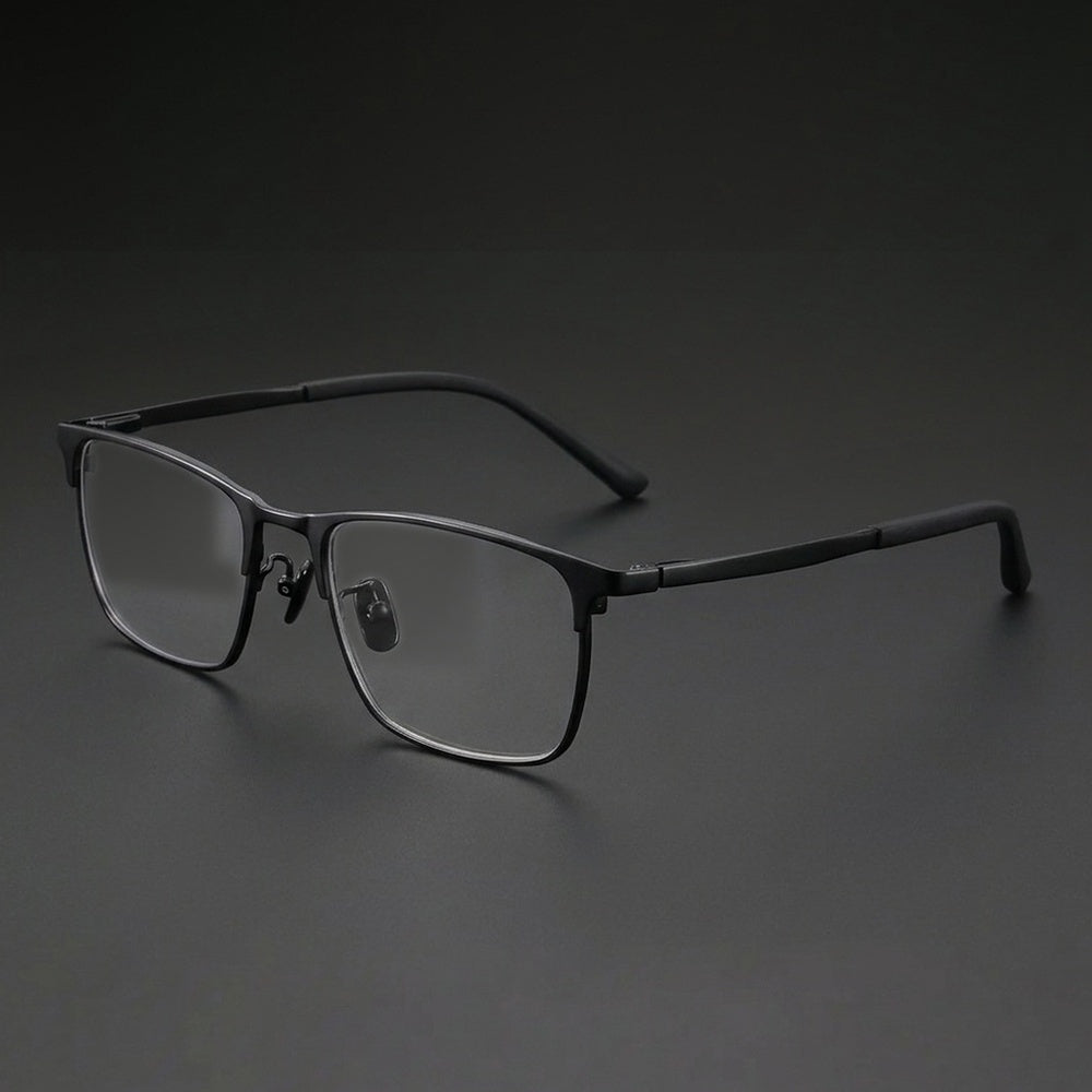 Chashma Ochki Men's Full Rim Square Titanium Eyeglasses 886909 — view 1 | Chashma Ochki at FuzWeb