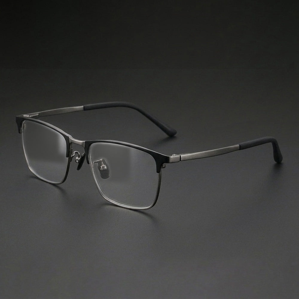 Chashma Ochki Men's Full Rim Square Titanium Eyeglasses 886909 — view 2 | Chashma Ochki at FuzWeb