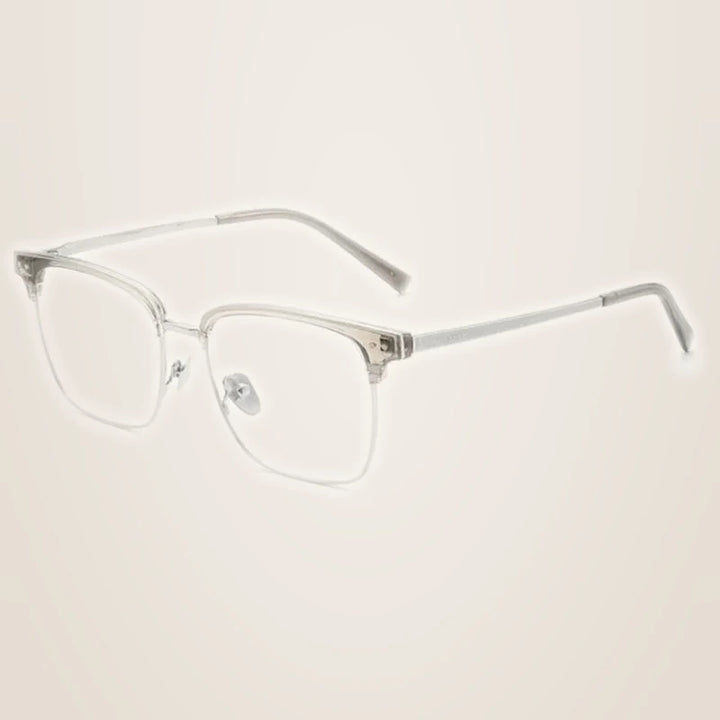Chashma Ochki Unisex Full Rim Big Square Titanium Tr 90 Eyeglasses 881036 - Light Brown