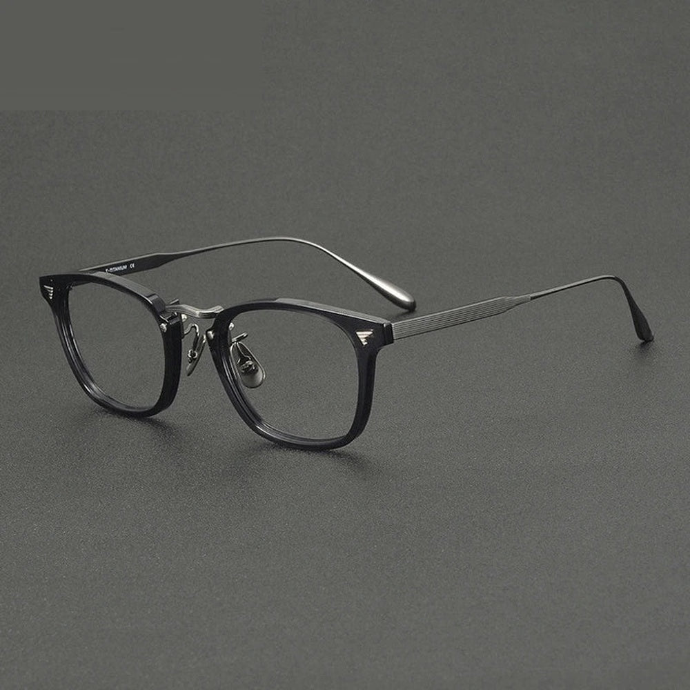 Chashma Ochki Unisex Full Rim Square Acetate Titanium Eyeglasses 881554 — view 4 | Chashma Ochki at FuzWeb