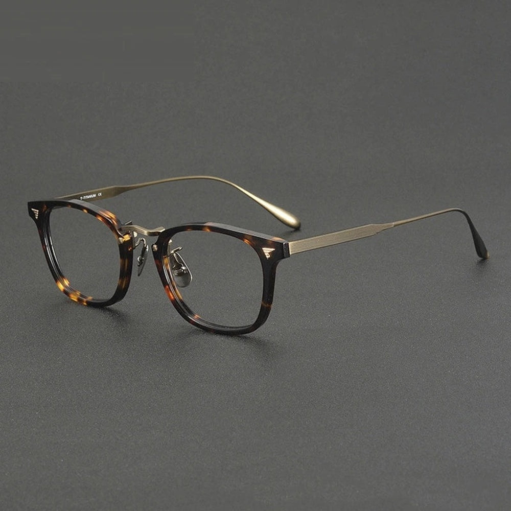 Chashma Ochki Unisex Full Rim Square Acetate Titanium Eyeglasses 881554 — view 1 | Chashma Ochki at FuzWeb