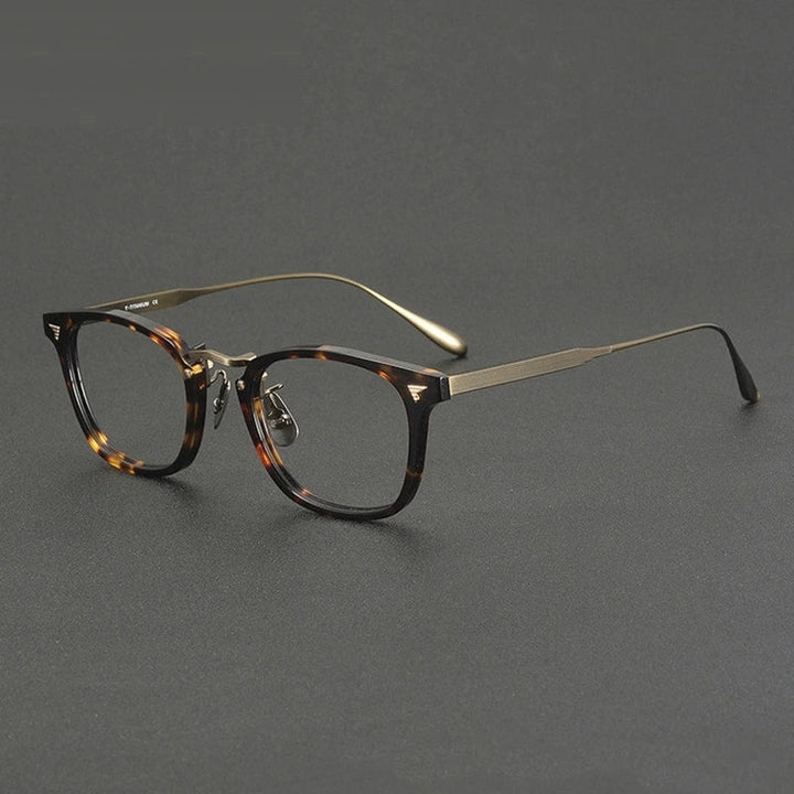 Chashma Ochki Unisex Full Rim Square Acetate Titanium Eyeglasses 881554 — view 1 | Chashma Ochki at FuzWeb