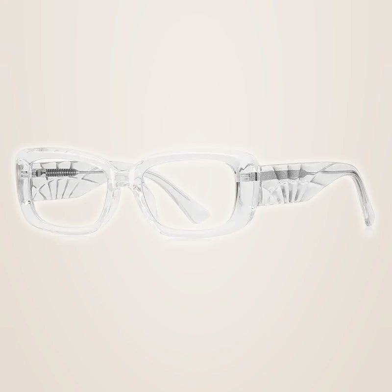 Chashma Ochki Unisex Full Rim Square Tr 90 Titanium Eyeglasses 882251 - Clear